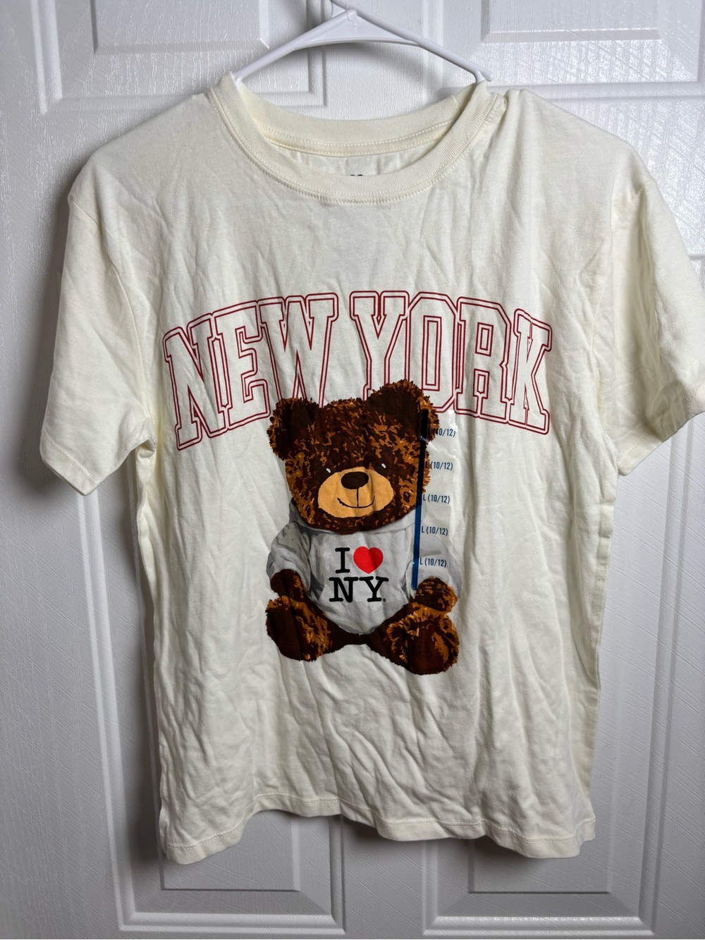 I Love NY Cream Kids' New York Teddy Graphic Tee